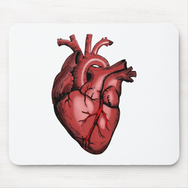 Realistic Anatomical Heart Image Mouse Mat (Front)