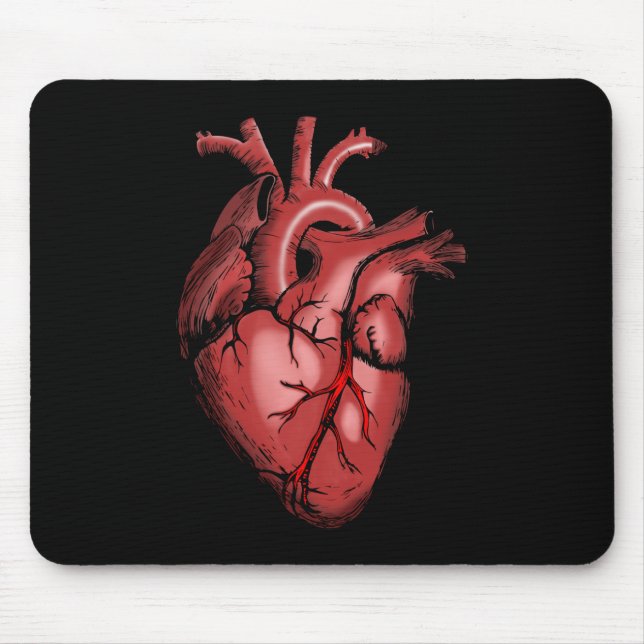 Realistic Anatomical Heart Image Mouse Mat (Front)