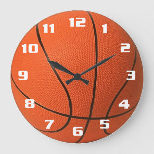 Realistic and cool Basketball Large Clock