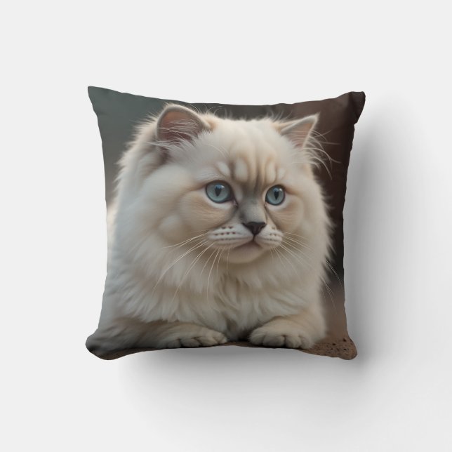 Realistic and cute cat cushion (Front)