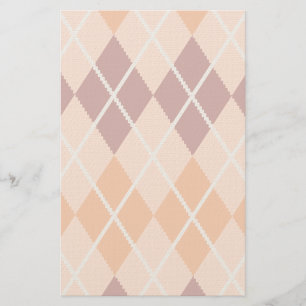 Realistic Argyle Cloth Stationery