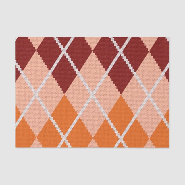 Realistic Argyle Cloth Tissue Paper (Front)