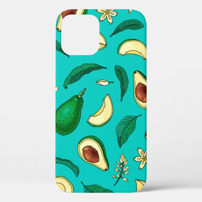 Realistic avocado. Seamless pattern. Summer exotic Case-Mate iPhone Case (Back)