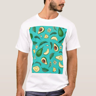 Realistic Avocado: Summer Food Pattern T-Shirt