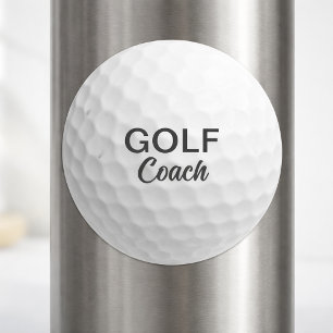 Realistic Ball   Golf Coach Classic Round Sticker