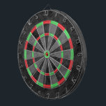 Realistic Black Fur Texture Dartboard<br><div class="desc">Realistic black faux fur texture print with red and green accents.</div>