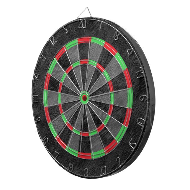 Realistic Black Fur Texture Dartboard (Front Right)