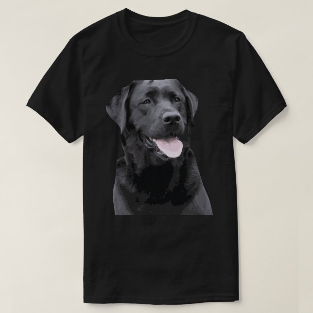 Realistic Black Labrador Retriever Dog Sticker.png T-Shirt (Design Front)
