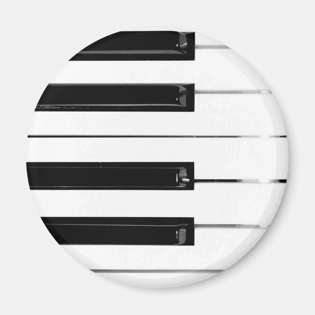 Realistic Black White Piano Keyboard Keys Magnet (Front)
