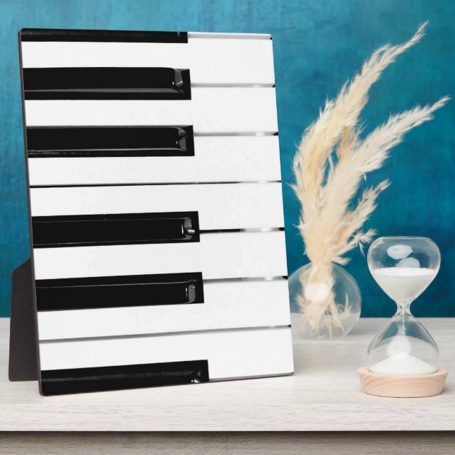 Realistic Black White Piano Keyboard Keys Plaque (Side)