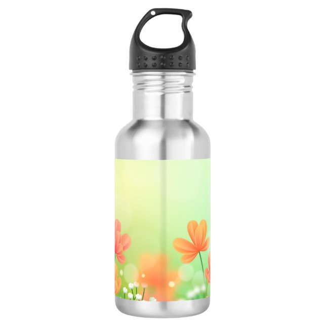 Realistic Blurred Spring Background-52374 532 Ml Water Bottle (Front)