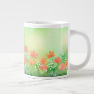 Realistic Blurred Spring Background-52374 Large Coffee Mug