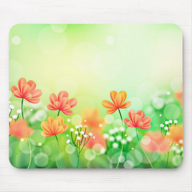 Realistic Blurred Spring Background-52374 Mouse Mat (Front)