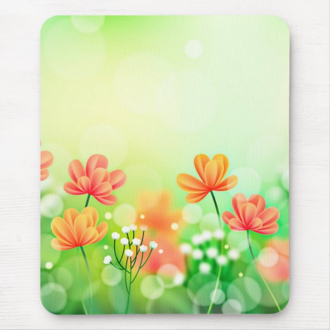 Realistic Blurred Spring Background-52374 Mouse Mat (Front)