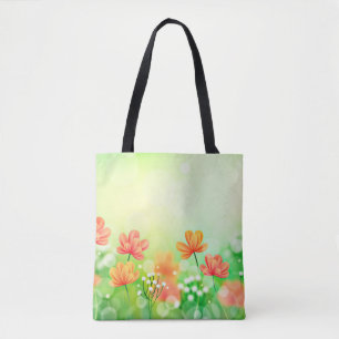 Realistic Blurred Spring Background-52374 Tote Bag