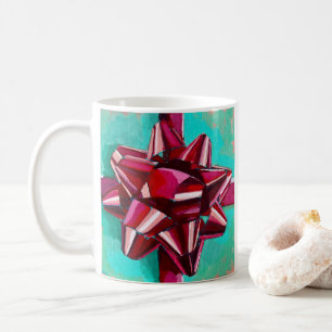 Realistic Bow Painting - Holiday Decor Coffee Mug