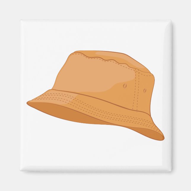 Realistic Bucket Hat Magnet (Front)