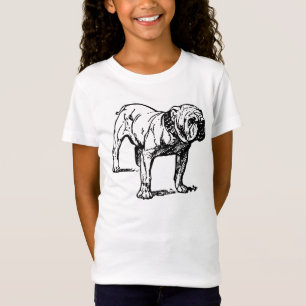 Realistic Bulldog Face Canine Graphic T-Shirt