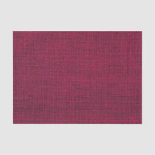    Realistic Burlap Rustic Simple Magenta Burgundy Tissue Paper