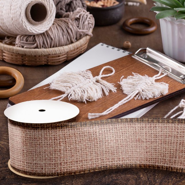  Realistic Burlap Texture Simple Rustic Blush Pink Satin Ribbon (Creator Uploaded)