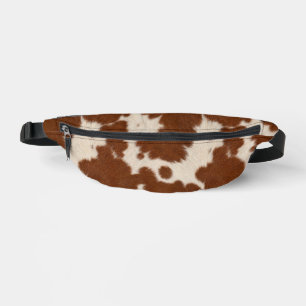 Realistic Calf Hide Pattern Bum Bags