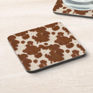 Realistic Calf Hide Pattern Coaster