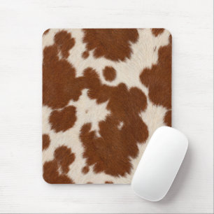 Realistic Calf Hide Pattern Mouse Mat