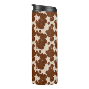 Realistic Calf Hide Pattern Thermal Tumbler