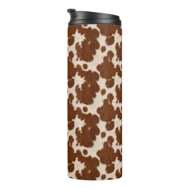 Realistic Calf Hide Pattern Thermal Tumbler (Rotated Right)