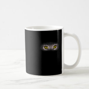 Realistic Cat Eyes Kitty Feline Graphic Art Black Coffee Mug