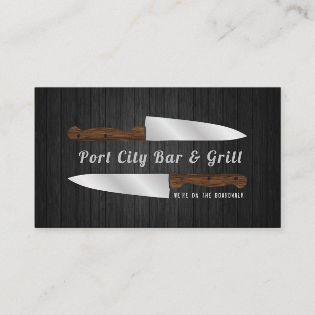 Realistic Chef's Knives Business Card (Front)