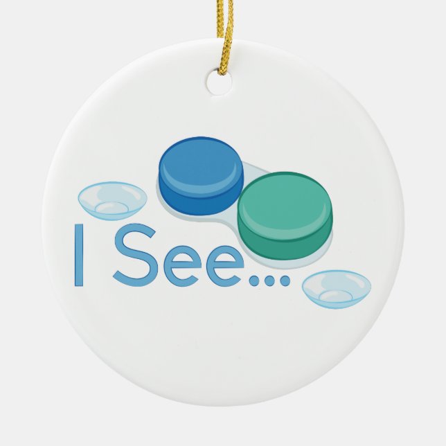Realistic Contacts Ceramic Tree Decoration (Front)