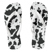 Realistic Cow Print Black and White