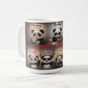 Realistic Cute Panda Emotions for Every Day of the Coffee Mug