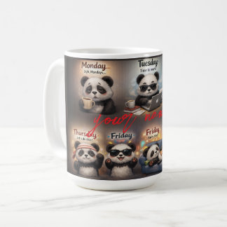 Realistic Cute Panda Emotions for Every Day of the Coffee Mug