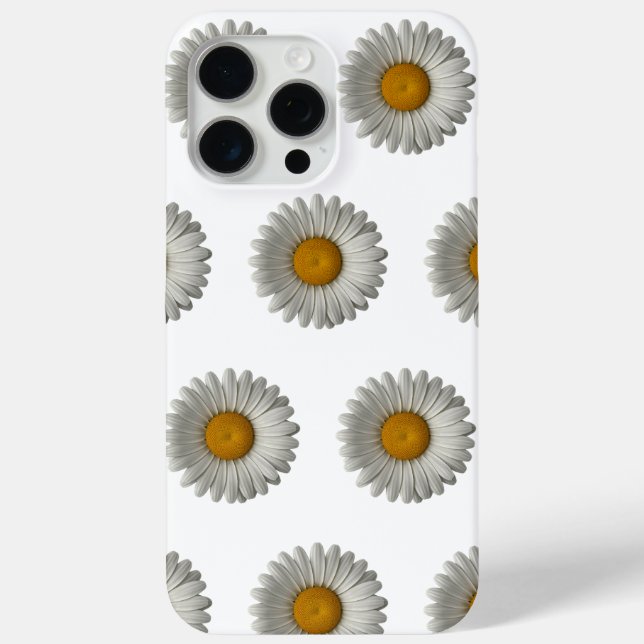 Realistic Daisy on Black Background Design Case-Mate iPhone Case (Back)