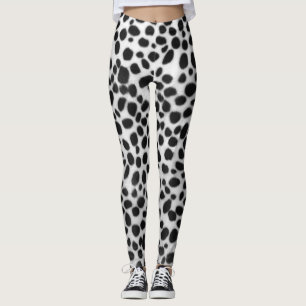 Realistic Dalmation Print Leggings