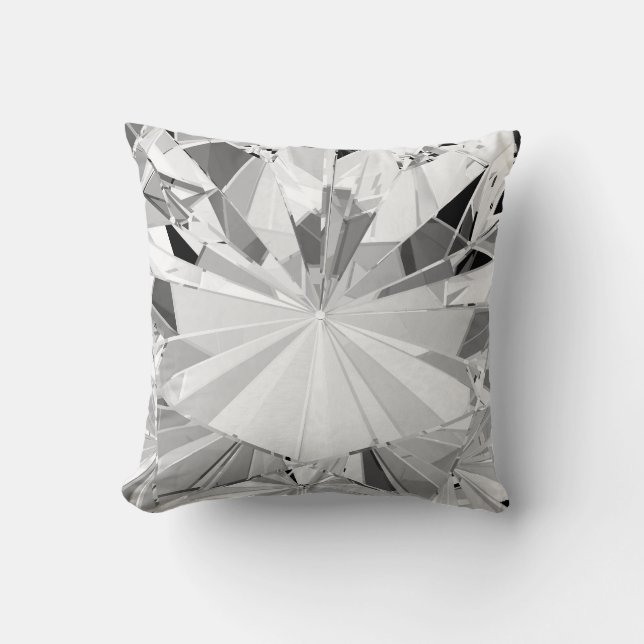 Realistic Diamond: 3D Texture Close-Up Cushion (Front)