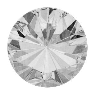 Realistic Diamond: 3D Texture Close-Up Cutting Board