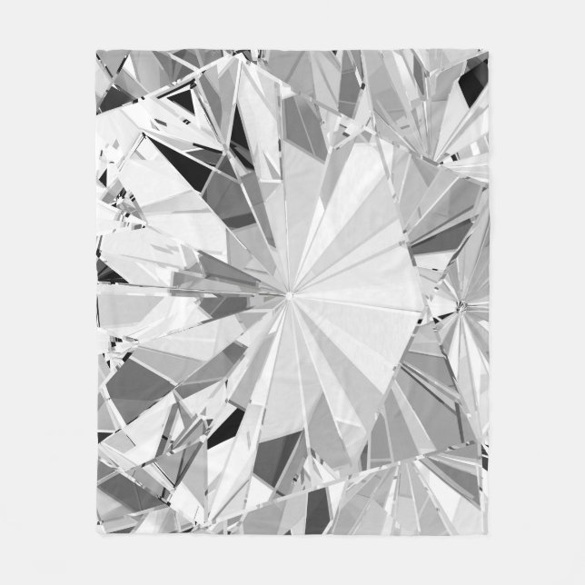 Realistic Diamond: 3D Texture Close-Up Fleece Blanket (Front)