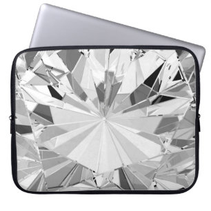 Realistic Diamond: 3D Texture Close-Up Laptop Sleeve