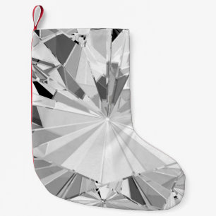 Realistic Diamond: 3D Texture Close-Up Small Christmas Stocking