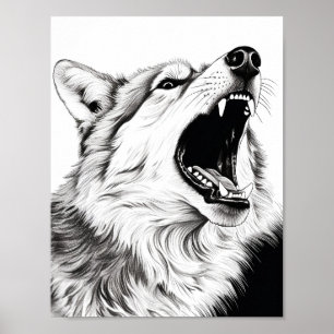 Realistic Dog Adult Colouring Poster