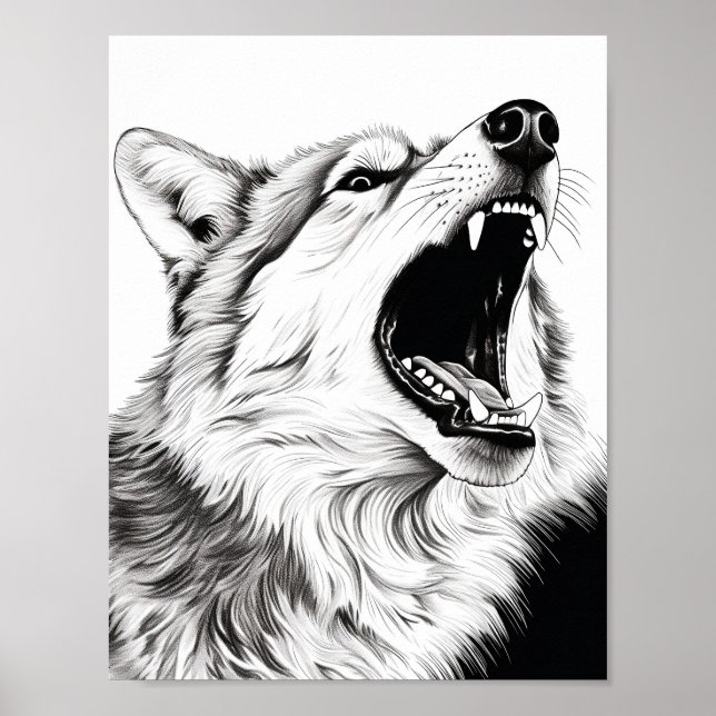 Realistic Dog Adult Colouring Poster (Front)