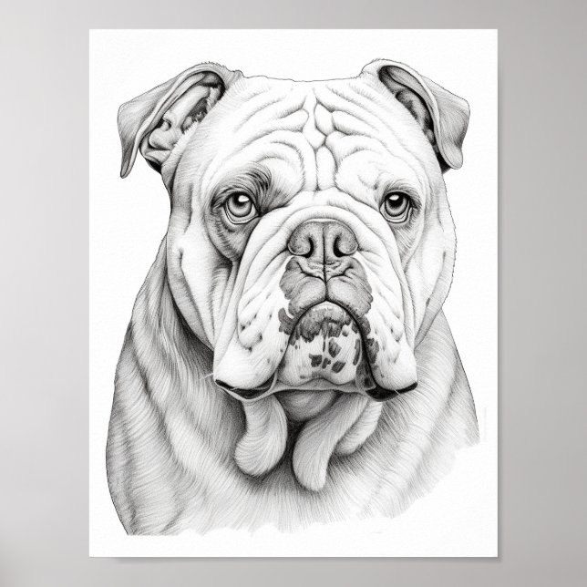 Realistic Dog Adult Colouring Poster (Front)