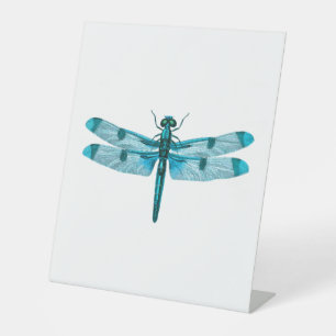 Realistic Dragonfly Insect Photography Gift Pedestal Sign