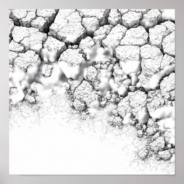 Realistic Dried Grime and Salt Crust Texture Poster (Front)