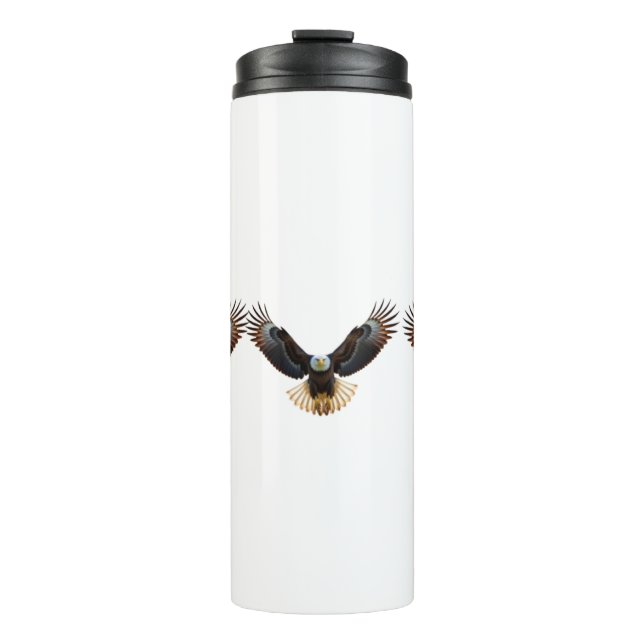 Realistic Eagle in Flight – Cinematic Wildlife Art Thermal Tumbler (Front)