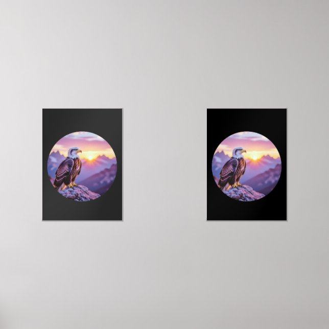 Realistic Eagle on Rock – Majestic Wildlife Scene (Front)