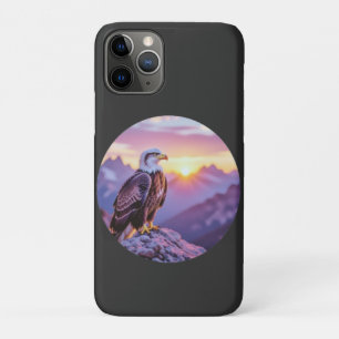 Realistic Eagle on Rock – Majestic Wildlife Scene iPhone 11 Pro Case